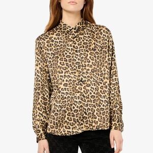 Gerard Darel Briony Leopard Print Blouse Size 42/US 6